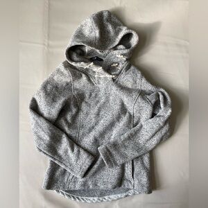 The North Face Crescent Hooded Fleece Pullover Womens Small Wild Oat Heather